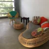 Curved Rattan Lounge Set