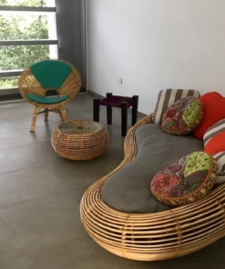Curved Rattan Lounge Set