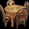 Round Rattan Dining Set (4 Chairs)