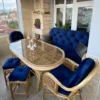 Combo Cane Dining Set with Sofa Bench