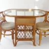 Compact 2-Seater Cane Dining Table