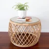 Round Cane Coffee Table