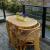 Space-Saving Rattan Bistro Set (3 pcs)