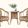 Classic Rattan Lounge Chair Set (2 Chairs + Table)