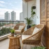 Balcony Rattan Chair Set (2 Chairs + Table)