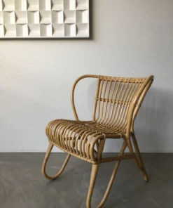 Curved Rattan Armchair