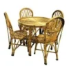 Rattan Dining Set (4 Chairs + Table)