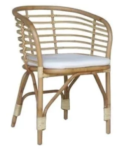 Barrel-Style Rattan Chair