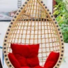 Tear-Drop Hanging Rattan Swing