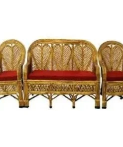 Classic Rattan 3-Seater Sofa Set (1 Three-Seater + 2 Single Chairs)