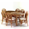 6-Seater Rattan Dining Table Set