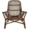 Classic Brown Rattan Lounge Chai