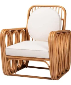 Premium Loop-Design Rattan Armchai