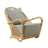 Rattan Lounge Chair with Grey Cushion