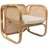 Modern Box-Frame Rattan Chair