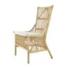 High-Back Rattan Lounge Chair