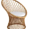 Curved Rattan Accent Chai