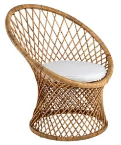 Curved Rattan Accent Chai