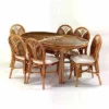 Rattan 6-Seater Dining Table Set