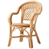Curved Arm Rattan Dining/Accent Chair
