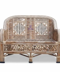 Designer Rattan Two-Seater Sofa