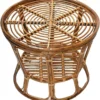 Round Open-Weave Rattan Table