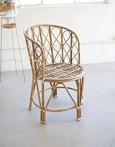 Rattan Loop-Design Accent Chair
