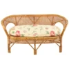 Cane Woven Floral Sofa