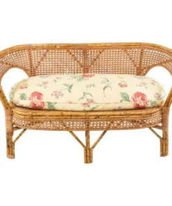 Cane Woven Floral Sofa