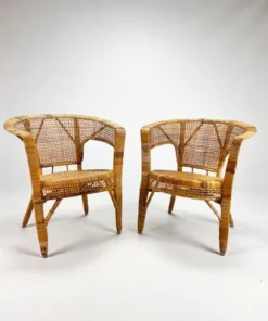 Classic Cane Barrel Chair (Pair)