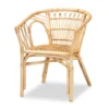 Natural Rattan Lounge Armchair