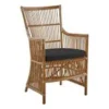 High-Back Rattan Armchair