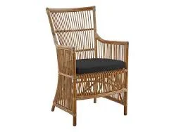 High-Back Rattan Armchair