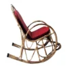 Rattan Rocking Chair (Red Cushion)
