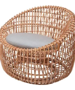 Round Woven Rattan Lounge Chair
