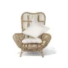 High-Back Rattan Lounge Chair