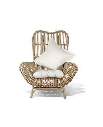 High-Back Rattan Lounge Chair