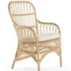 Classic High-Back Rattan Armchair