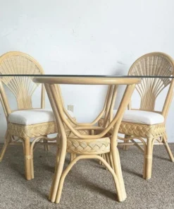 Woven Rattan Dining Set