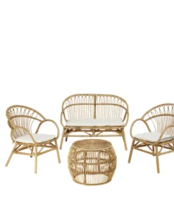 4-Seater Premium Rattan Sofa Set