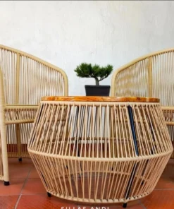Minimal Rattan Lounge Set