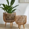 Rattan Planter Stand (Set of 2)