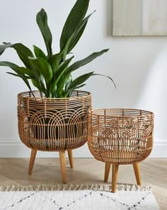 Rattan Planter Stand (Set of 2)