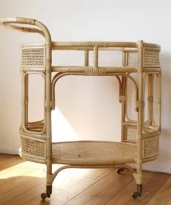 Rattan Bar Trolley