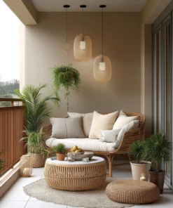 Balcony Rattan Sofa Set