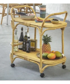 Rattan Serving Trolley