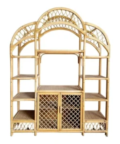 Rattan Display Shelf Unit