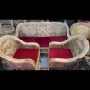 Rattan Sofa Set With Red Cushions