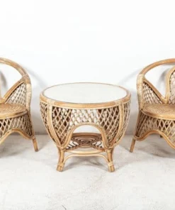 Classic Rattan Lounge Chair Set