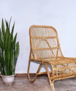 Slanted Rattan Lounge Chair